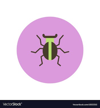 Stylish icon in color circle beetle insect vector image