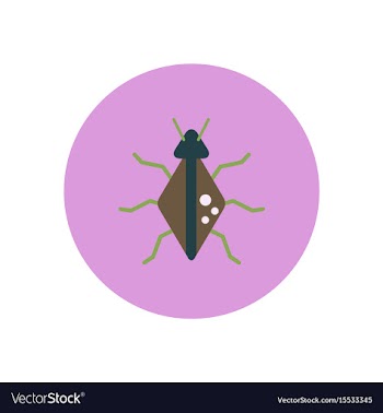 Stylish icon in color circle beetle insect vector image