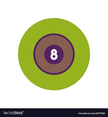 Stylish icon in color circle billiard ball vector image