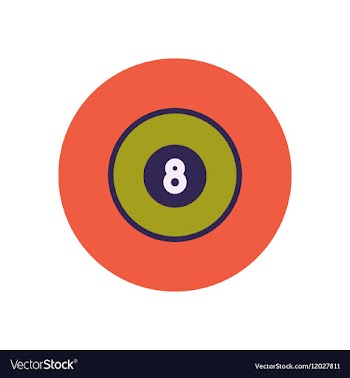 Stylish icon in color circle billiard ball vector image