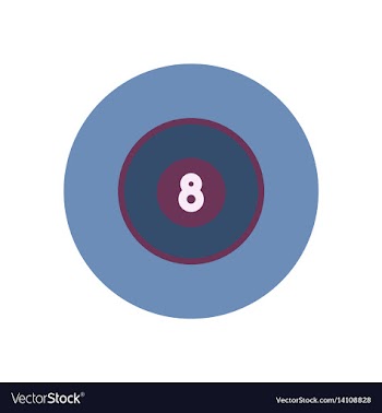 Stylish icon in color circle billiard ball vector image