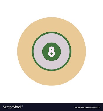 Stylish icon in color circle billiard ball vector image