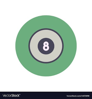 Stylish icon in color circle billiard ball vector image