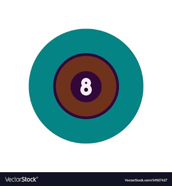 Stylish icon in color circle billiard ball vector image