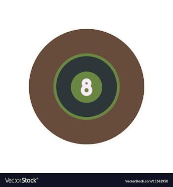 Stylish icon in color circle billiard ball vector image