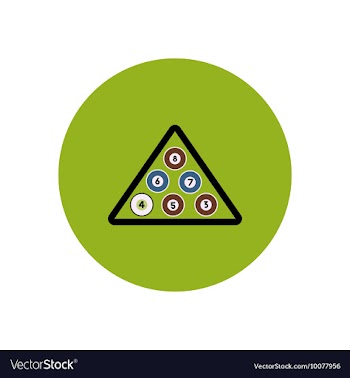 Stylish icon in color circle Billiard balls vector image