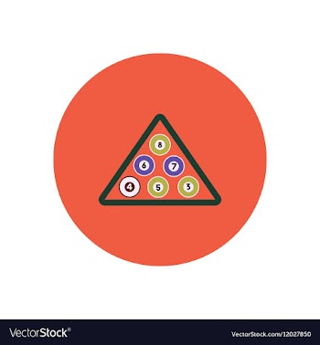 Stylish icon in color circle Billiard balls vector image