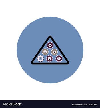 Stylish icon in color circle billiard balls vector image