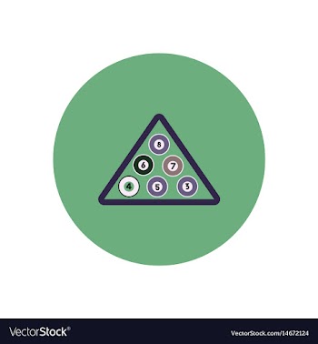 Stylish icon in color circle billiard balls vector image