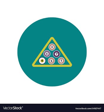 Stylish icon in color circle billiard balls vector image