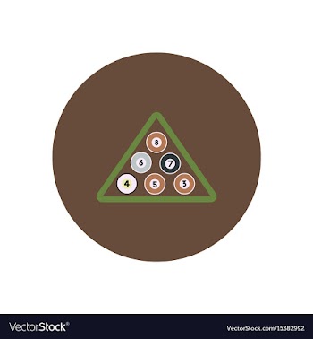 Stylish icon in color circle billiard balls vector image