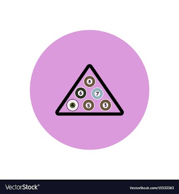 Stylish icon in color circle billiard balls vector image