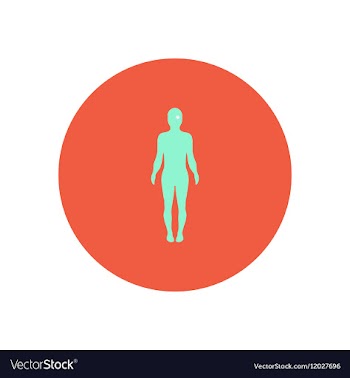 Stylish icon in color circle body eye vector image