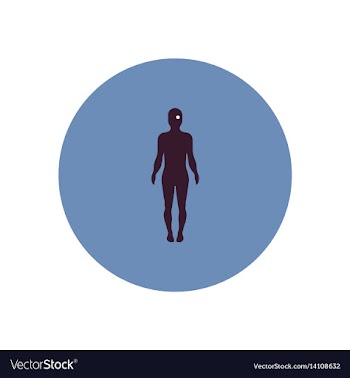 Stylish icon in color circle body eye vector image