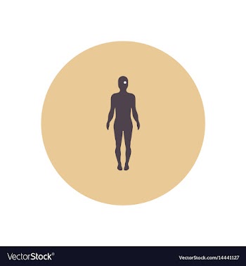 Stylish icon in color circle body eye vector image