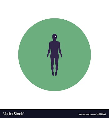 Stylish icon in color circle body eye vector image