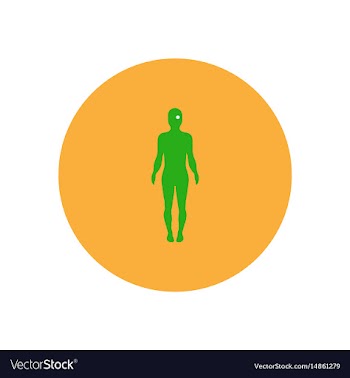 Stylish icon in color circle body eye vector image