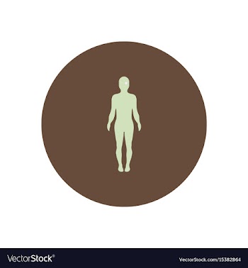 Stylish icon in color circle body eye vector image