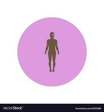 Stylish icon in color circle body eye vector image