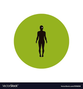 Stylish icon in color circle body eye vector image