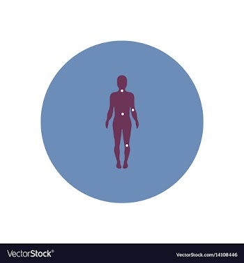 Stylish icon in color circle body osteoarthritis vector image