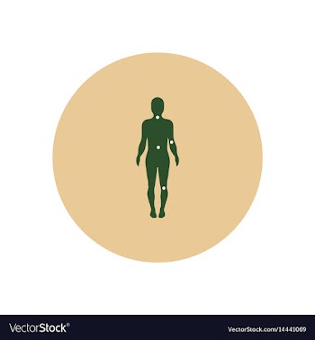 Stylish icon in color circle body osteoarthritis vector image