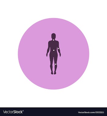 Stylish icon in color circle body osteoarthritis vector image