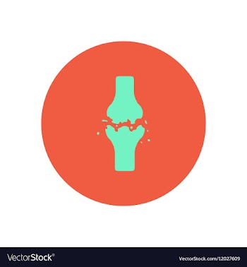 Stylish icon in color circle bone fracture vector image