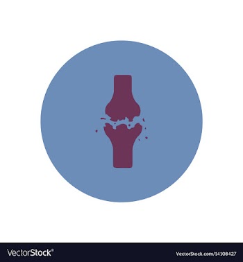 Stylish icon in color circle bone fracture vector image