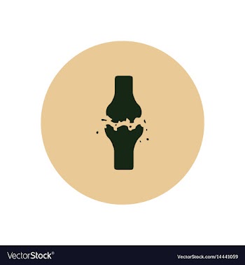 Stylish icon in color circle bone fracture vector image