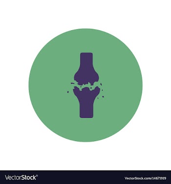 Stylish icon in color circle bone fracture vector image