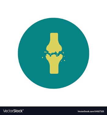 Stylish icon in color circle bone fracture vector image