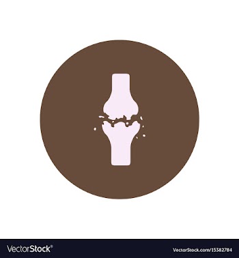 Stylish icon in color circle bone fracture vector image