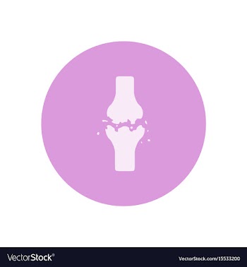 Stylish icon in color circle bone fracture vector image