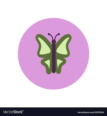 Stylish icon in color circle botanic butterfly vector image