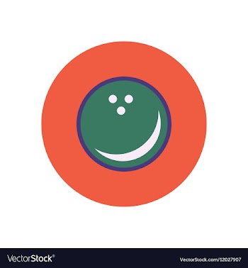 Stylish icon in color circle bowling ball vector image