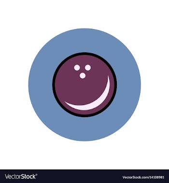 Stylish icon in color circle bowling ball vector image