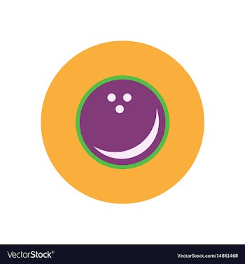 Stylish icon in color circle bowling ball vector image