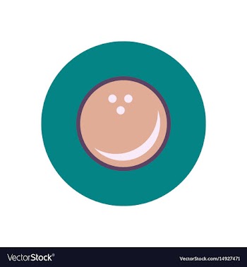 Stylish icon in color circle bowling ball vector image