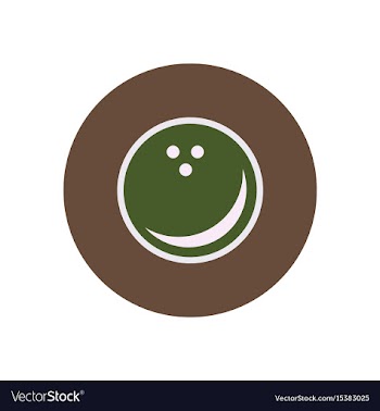 Stylish icon in color circle bowling ball vector image