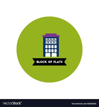 Stylish icon in color circle building apartment vector image