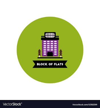 Stylish icon in color circle building apartment vector image
