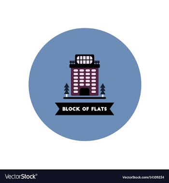 Stylish icon in color circle building apartment vector image