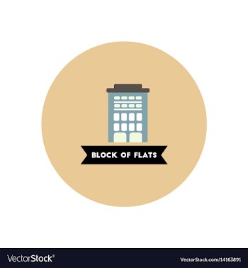 Stylish icon in color circle building apartment vector image