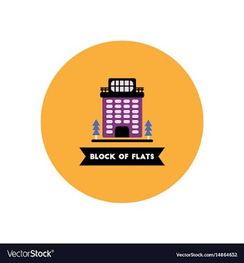 Stylish icon in color circle building apartment vector image