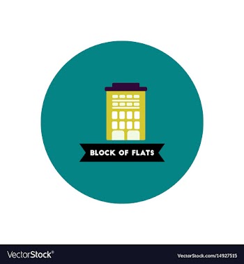 Stylish icon in color circle building apartment vector image