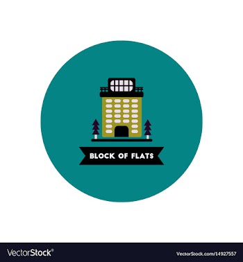 Stylish icon in color circle building apartment vector image