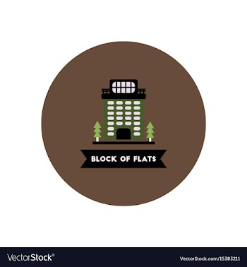 Stylish icon in color circle building apartment vector image