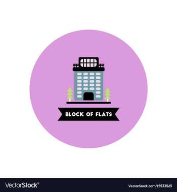 Stylish icon in color circle building apartment vector image
