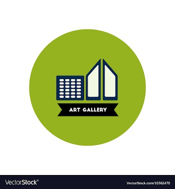 Stylish icon in color circle building art gallery vector image